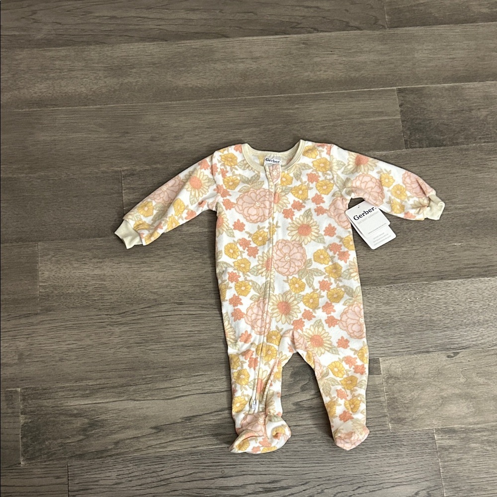 Carter's Floral One Piece - Pink and Yellow